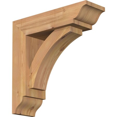 Ekena Millwork Thorton Traditional Smooth Bracket w/ Offset Brace, Western Red Cedar, 5 1/2"W x 18"D x 18"H BKT0604X18X18THR01SWR